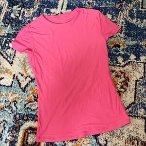 Pink Soft Matte Seamless Tuckable Baby Tee
